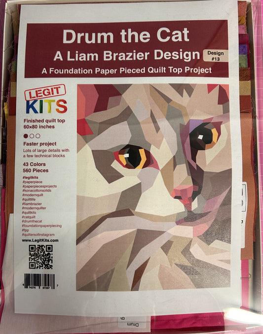 Drum the Cat Fabric Kit