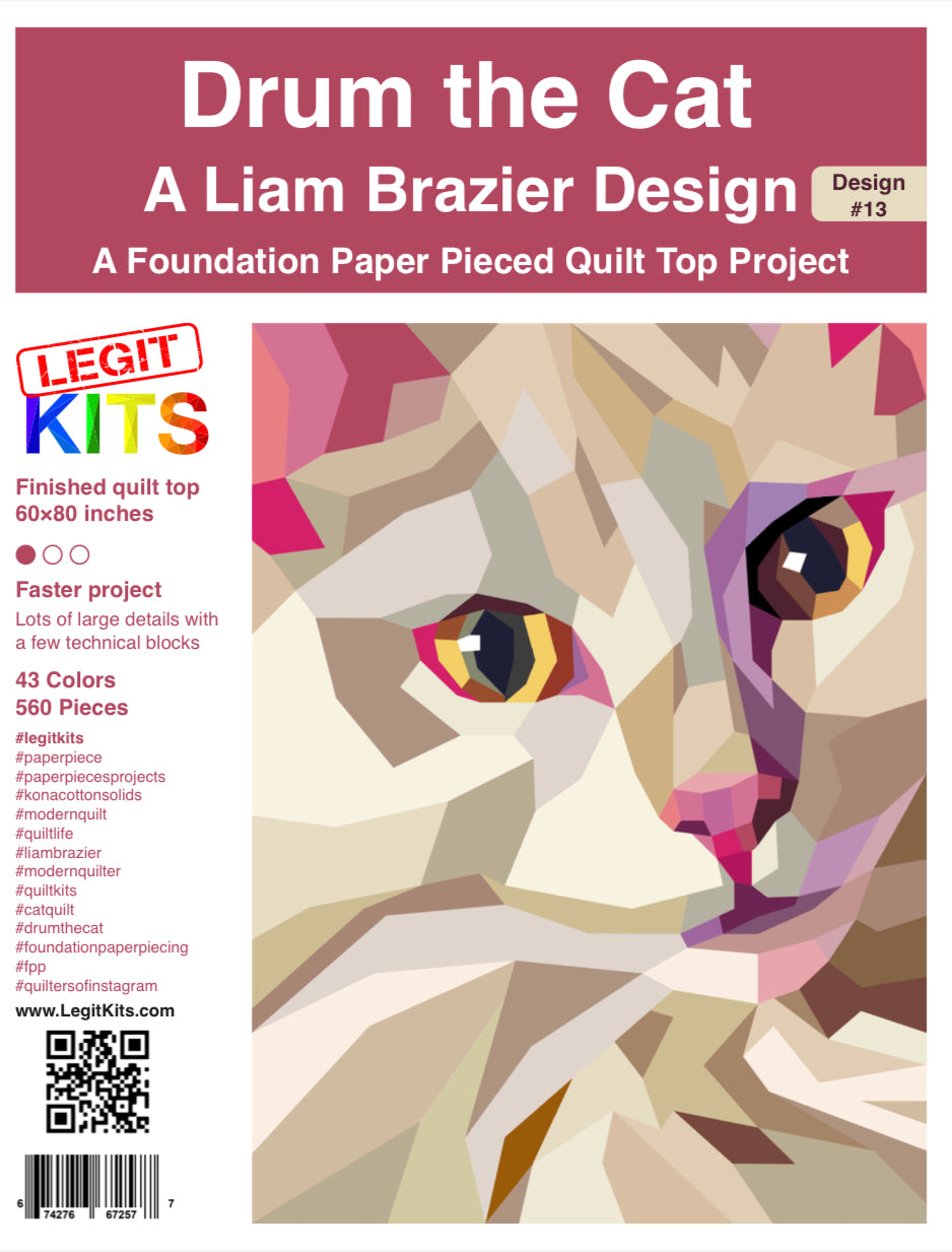 Drum the Cat Fabric Kit