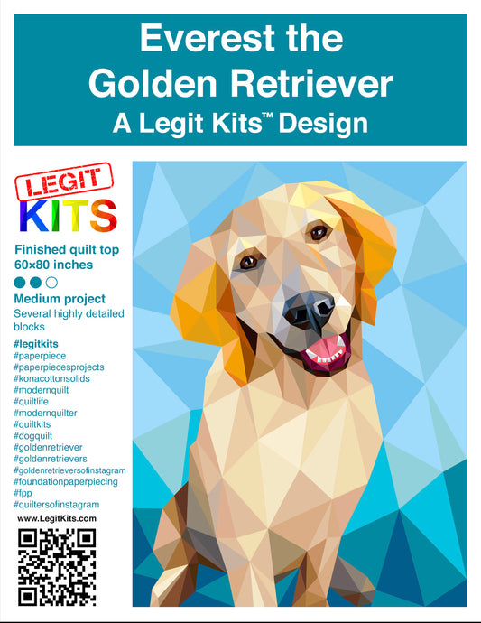 Everest the Golden Retriever Fabric Kit